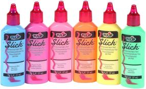 img 2 attached to 6-Pack of 🎨 Tulip Dimensional Neon Fabric Paint