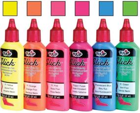 img 1 attached to 6-Pack of 🎨 Tulip Dimensional Neon Fabric Paint