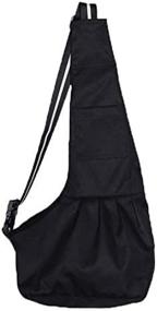 img 3 attached to 🐾 Samia Oxford Cloth Sling Dog Cat Carrier Bag - Large, Black: Comfortable Single Shoulder Pet Carrier for Dogs, Puppies, and Cats