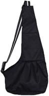 🐾 samia oxford cloth sling dog cat carrier bag - large, black: comfortable single shoulder pet carrier for dogs, puppies, and cats logo
