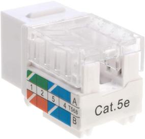 img 3 attached to 🔌 Cat5e Ethernet RJ-45 Keystone Jack Cat5 Punch-Down Network White - Pack of 20
