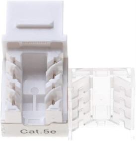 img 1 attached to 🔌 Cat5e Ethernet RJ-45 Keystone Jack Cat5 Punch-Down Network White - Pack of 20