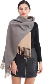 img 2 attached to 🧣 Cashmere Winter Pashmina Blanket Scarves: Women's Accessories for stylish Scarves & Wraps