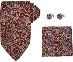 img 4 attached to 👔 Enhance Your Boy's Necktie with Neckwear Flower Pocket Square Cufflink H5089 - Must-Have Boys' Accessory