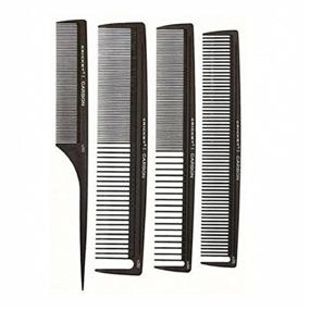 img 4 attached to Cricket Professional Carbon Styling Comb Set: Anti-Static, Heat Resistant Combs for All Hair Types - 4-Pack Variety!