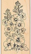 penny black hollyhocks decorative stamp logo