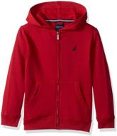 nautica fleece hoodie heather x large boys' clothing" can be translated into russian as: "спортивная толстовка с капюшоном nautica, серого цвета, размер x-большой для мальчиков. логотип