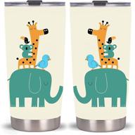 дорожный стакан из нержавеющей стали elephant giraffe tumbler логотип