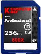 💾 карта памяти komputerbay pro 256gb high-speed sdxc, класс 10 uhs-i, u3 600x flash логотип