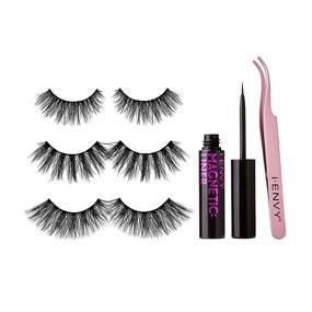 img 3 attached to 🌟 iENVY Magnetic Liner and Lash Kit with Eyelash Curler - 3D Faux Mink Styles Set