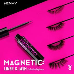 img 1 attached to 🌟 iENVY Magnetic Liner and Lash Kit with Eyelash Curler - 3D Faux Mink Styles Set