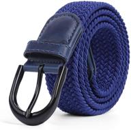 👖 elastic stretch braided canvas belt – casual accessories for men logo