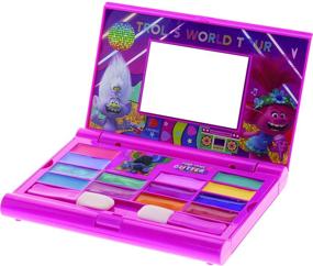 img 1 attached to Trolls World Tour - Townley Girl Cosmetic Compact Set for Girls: 22 Lip Glosses, 4 Body Shines, 6 Brushes - Colorful Portable and Foldable Make Up Beauty Kit