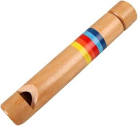 img 2 attached to 🚂 Tovip 2Pcs Wood Train Whistles Toy: Enhance Hands-on Skills, Creativity & Music Education