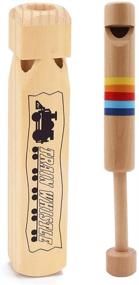 img 4 attached to 🚂 Tovip 2Pcs Wood Train Whistles Toy: Enhance Hands-on Skills, Creativity & Music Education