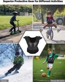 img 1 attached to 🛡️ Youth Dirt Bike Chest Protector - Protective Armor for Kids Motorcycle Riding, Biking, Motocross, Snowboarding, Off-Road Cycling, Skiing - Full Body Back Spine Armor Gear Guard