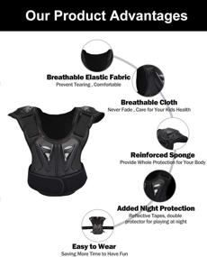 img 2 attached to 🛡️ Youth Dirt Bike Chest Protector - Protective Armor for Kids Motorcycle Riding, Biking, Motocross, Snowboarding, Off-Road Cycling, Skiing - Full Body Back Spine Armor Gear Guard