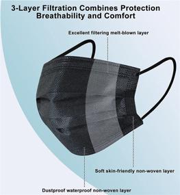 img 2 attached to 😷 50Pcs Disposable Face Masks: Allergy Protection and Germ Shield for Daily Use