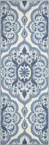 img 4 attached to 🧣 Maples Rugs Vivian Medallion Runner Rug - Non Slip Hallway Entry Carpet [Made in USA] - 2 x 6 - Blue