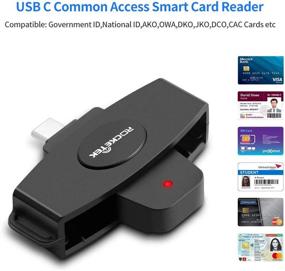 img 3 attached to 💻 Mac OS, Windows, Linux Compatible USB C DOD Military Smart Card Reader & SIM Card Reader for Common Access CAC