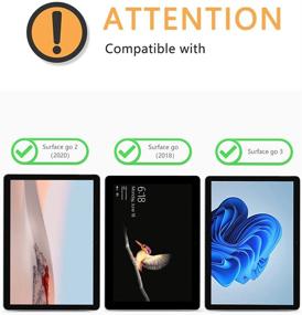 img 3 attached to 📱 OMOTON [2 штуки] Защитная пленка для экрана Microsoft Surface Go 3/2 - высокое разрешение закаленное стекло для Surface Go (2021/2020/2018)