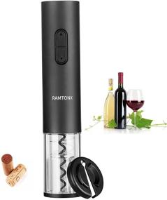 img 4 attached to 🍷 Electric Wine Bottle Opener Set: Automatic Corkscrew with Foil Cutter, Reusable and Portable - Perfect Gift for Waiters, Women, and Wine Lovers at Home, Kitchen, Parties, Bar, and Outdoor Events