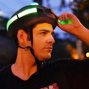 img 3 attached to 🔆 Bright LED Light Helmet Cover for High Visibility - Fits Bike and Sports Helmets