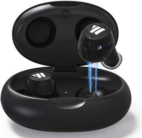 img 4 attached to WSHDZ S22 Wireless Earbuds - Upgraded Bluetooth Deep Bass Sound, IPX8 Waterproof, Type-C Fast Charging, Noise Cancelling Mic, 36H Playtime, Phone/Sports/Work, Black