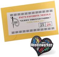 pat's top pick: size 26 needle 🧵 pack of 25 with a bonus needleworker magnet decoration logo