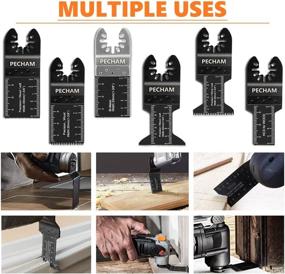 img 3 attached to 🛠️ PECHAM 21PCS Universal Wood Metal Oscillating Multitool Quick Release Saw Blades Compatible with Porter Cable, Black & Decker, Rockwell, Ridgid, Ryobi, Milwaukee, DeWalt, Chicago, and Craftsman