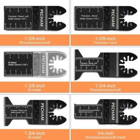 img 2 attached to 🛠️ PECHAM 21PCS Universal Wood Metal Oscillating Multitool Quick Release Saw Blades Compatible with Porter Cable, Black & Decker, Rockwell, Ridgid, Ryobi, Milwaukee, DeWalt, Chicago, and Craftsman