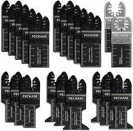 🛠️ pecham 21pcs universal wood metal oscillating multitool quick release saw blades compatible with porter cable, black & decker, rockwell, ridgid, ryobi, milwaukee, dewalt, chicago, and craftsman logo