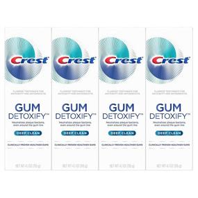 img 1 attached to 🦷 Зубка Crest Gum Detoxify Deep Clean: 4,1 унции, 4 штуки - Лучший уход за полостью рта для здоровых десен