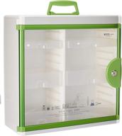 🏥 glosen locking medicine cabinet - wall mounted and portable storage container with large capacity in green logo