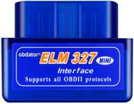 🔍 мини-сканер elm327 bluetooth obd2 для android pc - автомобильный считыватель кодов obd obdii, диагностический инструмент для проверки двигателя искры автомобиля. логотип