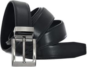 img 3 attached to 👔 Faux Leather Belt with Nickel Buckle: Top-notch Men's Accessory