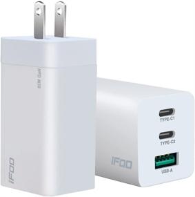 img 4 attached to 💡 Зарядное устройство USB C мощностью 65 Вт от iFoo: быстрое зарядное устройство с технологией GaN и 2 портами USB C + 1 портом USB A для iPhone, MacBook Pro, iPad, AirPods Pro, Galaxy, Switch+