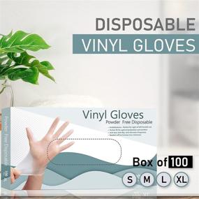 img 3 attached to 🧤 Large Vinyl Gloves - Powder-Free, Latex-Free, Comfortable Disposable Gloves