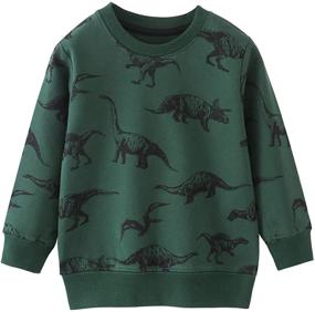 img 4 attached to UnionKK Toddler Cartoon T Shirt Dinosaur Boys' Clothing and Tops, Tees & Shirts