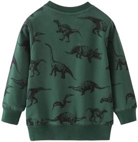 img 3 attached to UnionKK Toddler Cartoon T Shirt Dinosaur Boys' Clothing and Tops, Tees & Shirts