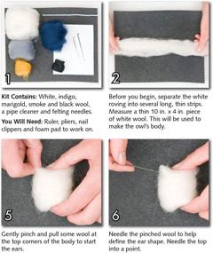 img 3 attached to 🦉 Woolpets Owls Needle Felting Craft Kit: Create Adorable Woolen Owls with Ease!