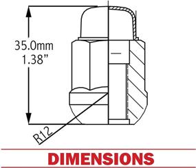 img 3 attached to 🔧 Оригинальный комплект гайков сферического усадочного места для Honda, Acura, Isuzu (набор из 20 штук) | Размер 12x1.5 | Заменяет 90381-SV7-A01, 90381-SV1-981, 90381-SR3-981 | 611-138 Колесные аксессуары и запчасти