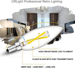 img 3 attached to 💡 Лампа CRLight 2W 4000K LED для канделябра - светло-белый свет дневного света, эквивалент 30 Вт, 300 лм - эффективное осветительное решение для любого пространства.