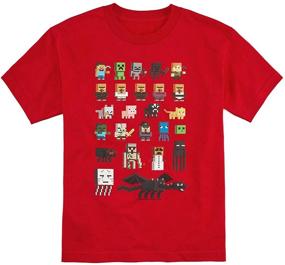 img 1 attached to 👕 Рубашка красная с героем Minecraft для подростков (размер 18/20) - дизайн с короткими рукавами