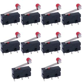 img 4 attached to Twidec 10-Pcs Mini 5A 125/250V AC SPDT Limit Switch 1NO 1NC Short Hinge Roller Lever Arm Snap Action Button Type 3 Pins KW11-3Z07