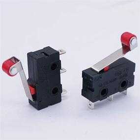 img 2 attached to Twidec 10-Pcs Mini 5A 125/250V AC SPDT Limit Switch 1NO 1NC Short Hinge Roller Lever Arm Snap Action Button Type 3 Pins KW11-3Z07