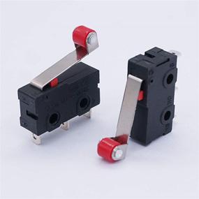 img 3 attached to Twidec 10-Pcs Mini 5A 125/250V AC SPDT Limit Switch 1NO 1NC Short Hinge Roller Lever Arm Snap Action Button Type 3 Pins KW11-3Z07