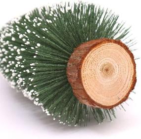 img 2 attached to 🎄 STOBOK Mini Frosted Desktop White Cedar Artificial Christmas Tree - 6pcs: A Perfect Festive Addition