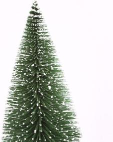 img 1 attached to 🎄 STOBOK Mini Frosted Desktop White Cedar Artificial Christmas Tree - 6pcs: A Perfect Festive Addition