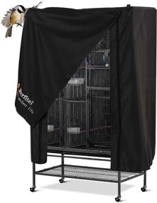 img 4 attached to 🐦 Perfitel Universal Bird Cage Cover - Black-Out, Durable and Washable for a Good Night's Sleep